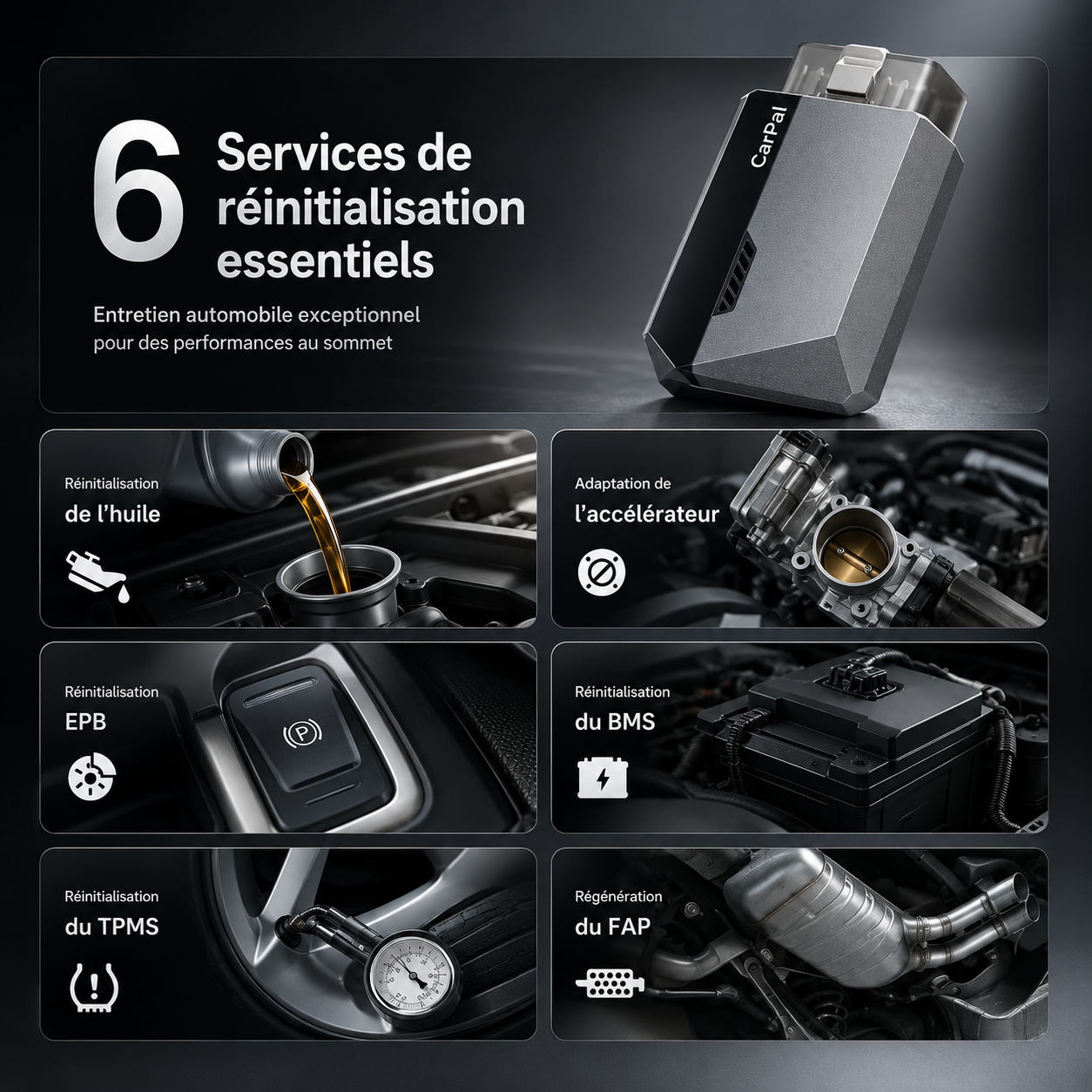 Scanner de diagnostic automobile MELSY, Professionnel CARPAL™