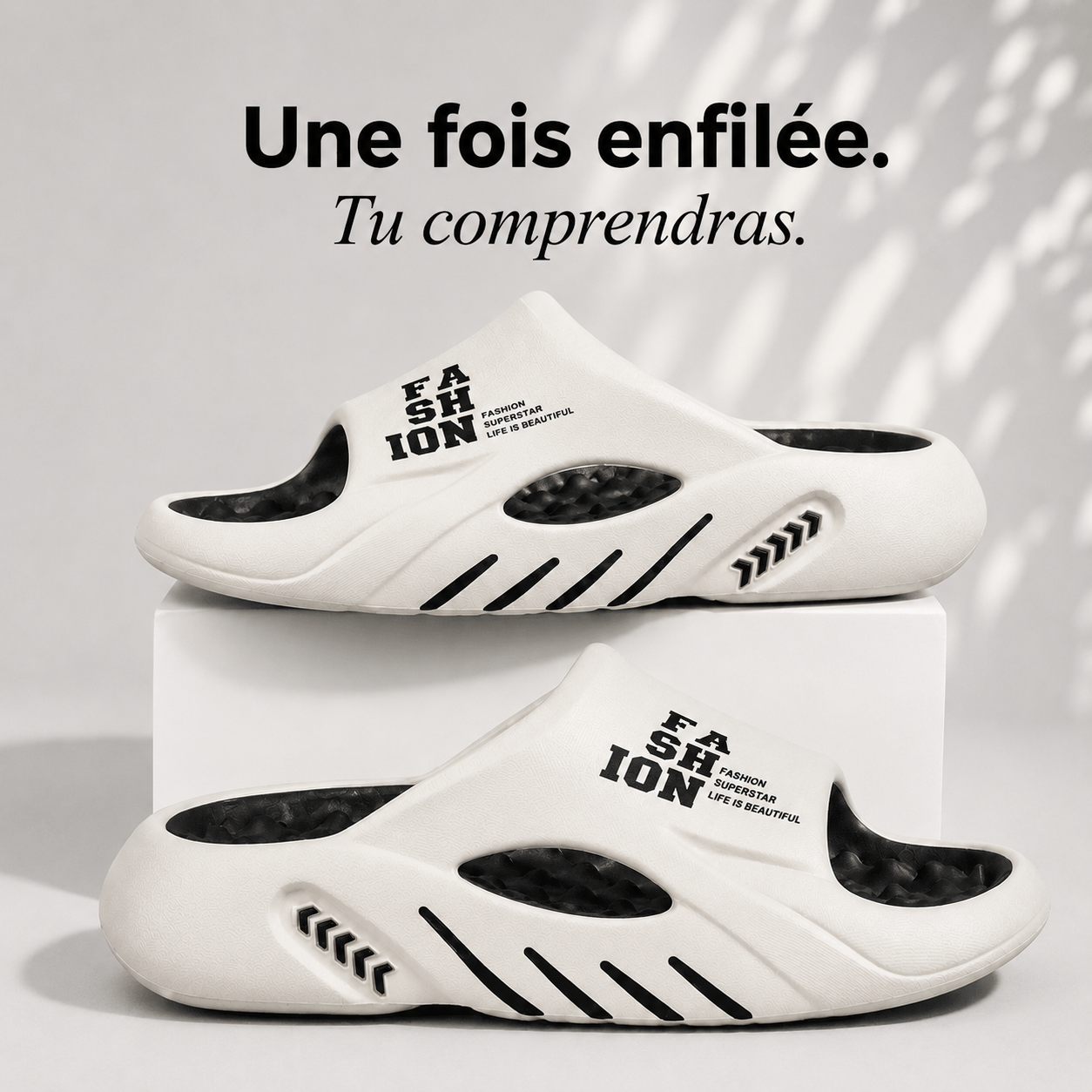 Claquette orthopédique à mémoire de forme + semelle massante Melsy