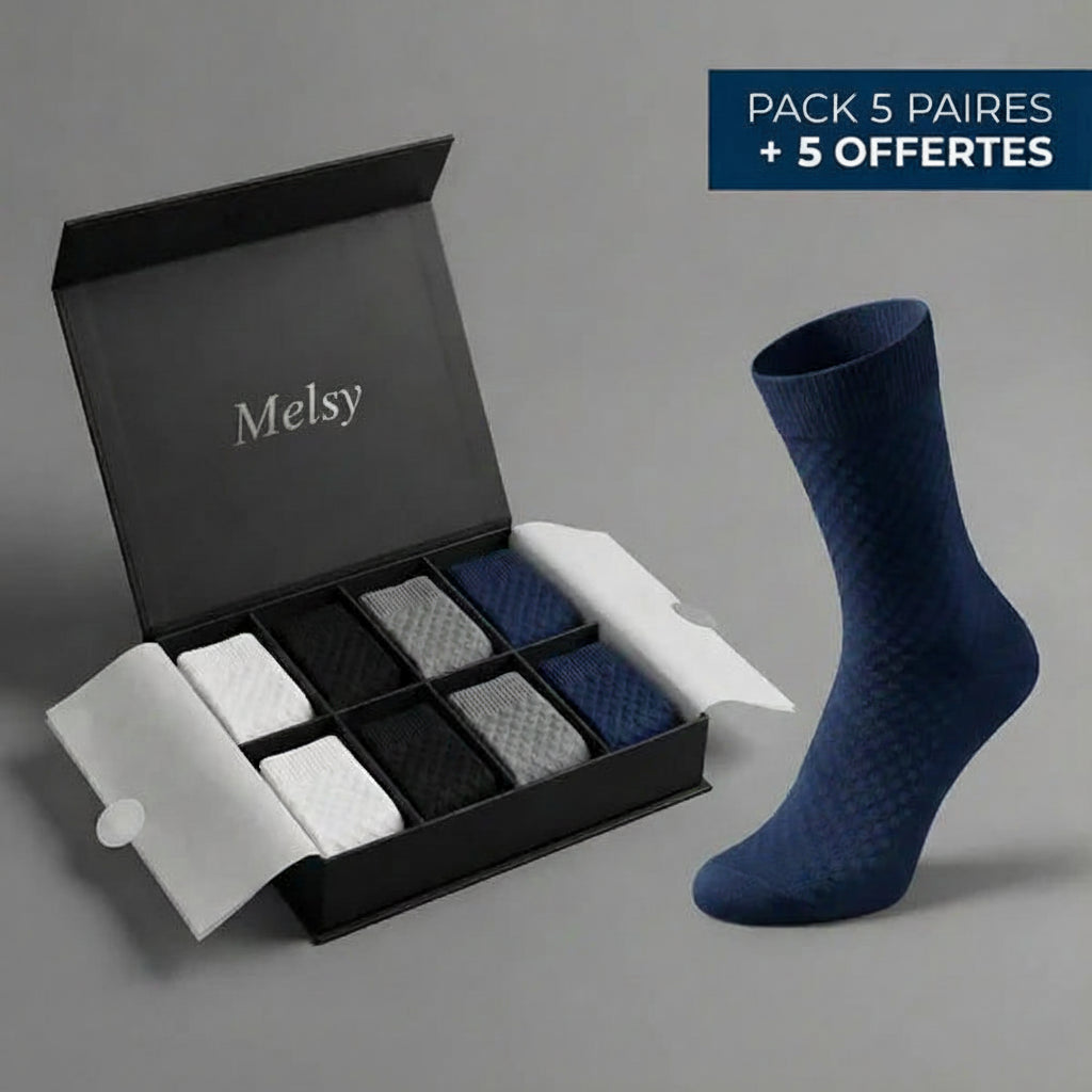 CHAUSSETTES MELSY EN FIBRE DE BAMBOU PREMIUM