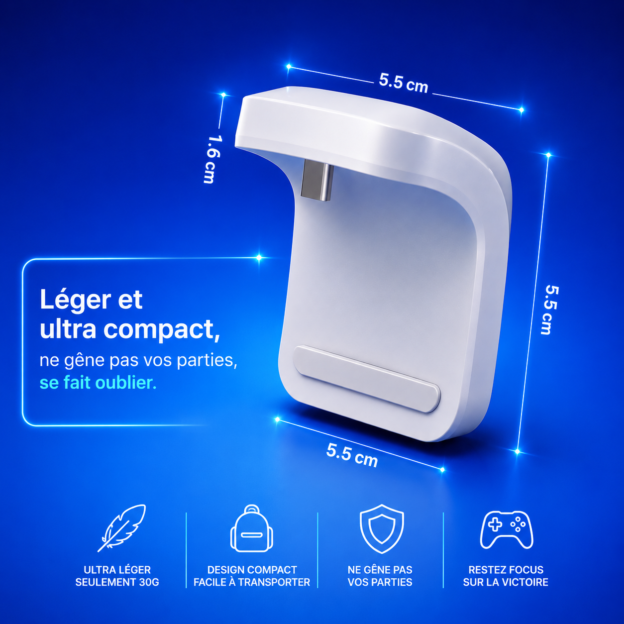Melsy - Batterie externe rechargeable pour manette PS5