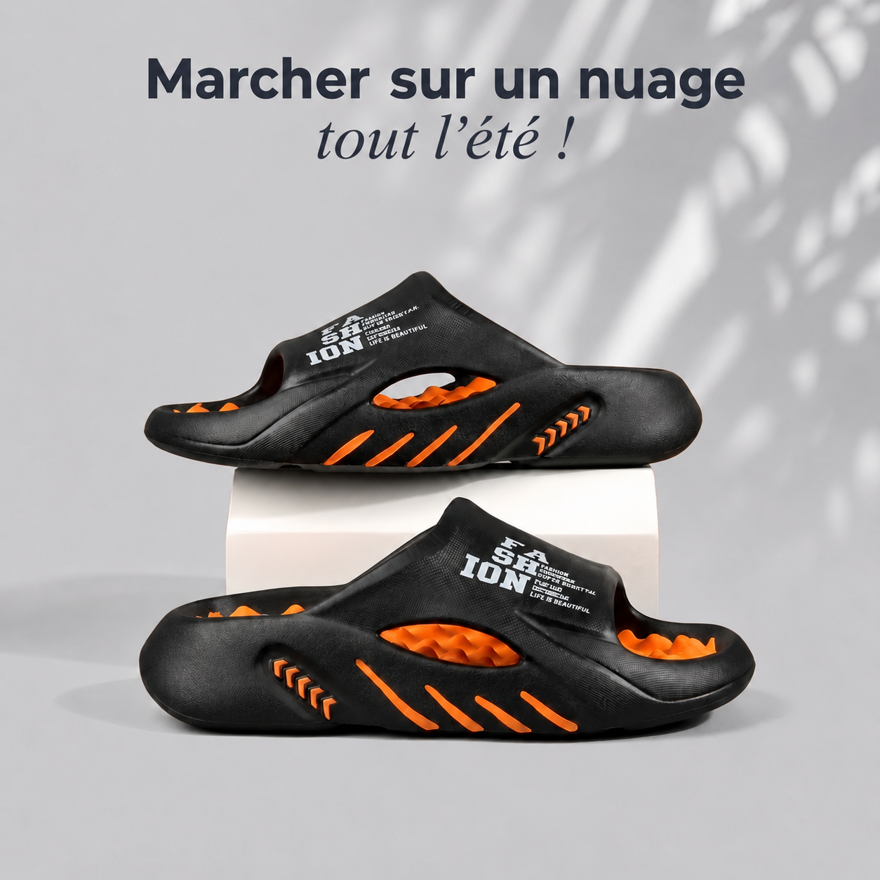 Claquette orthopédique à mémoire de forme + semelle massante Melsy