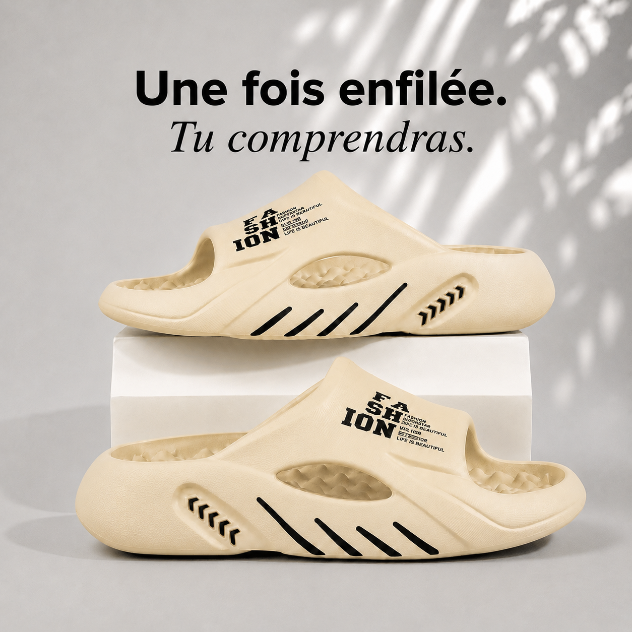 Claquette orthopédique à mémoire de forme + semelle massante Melsy