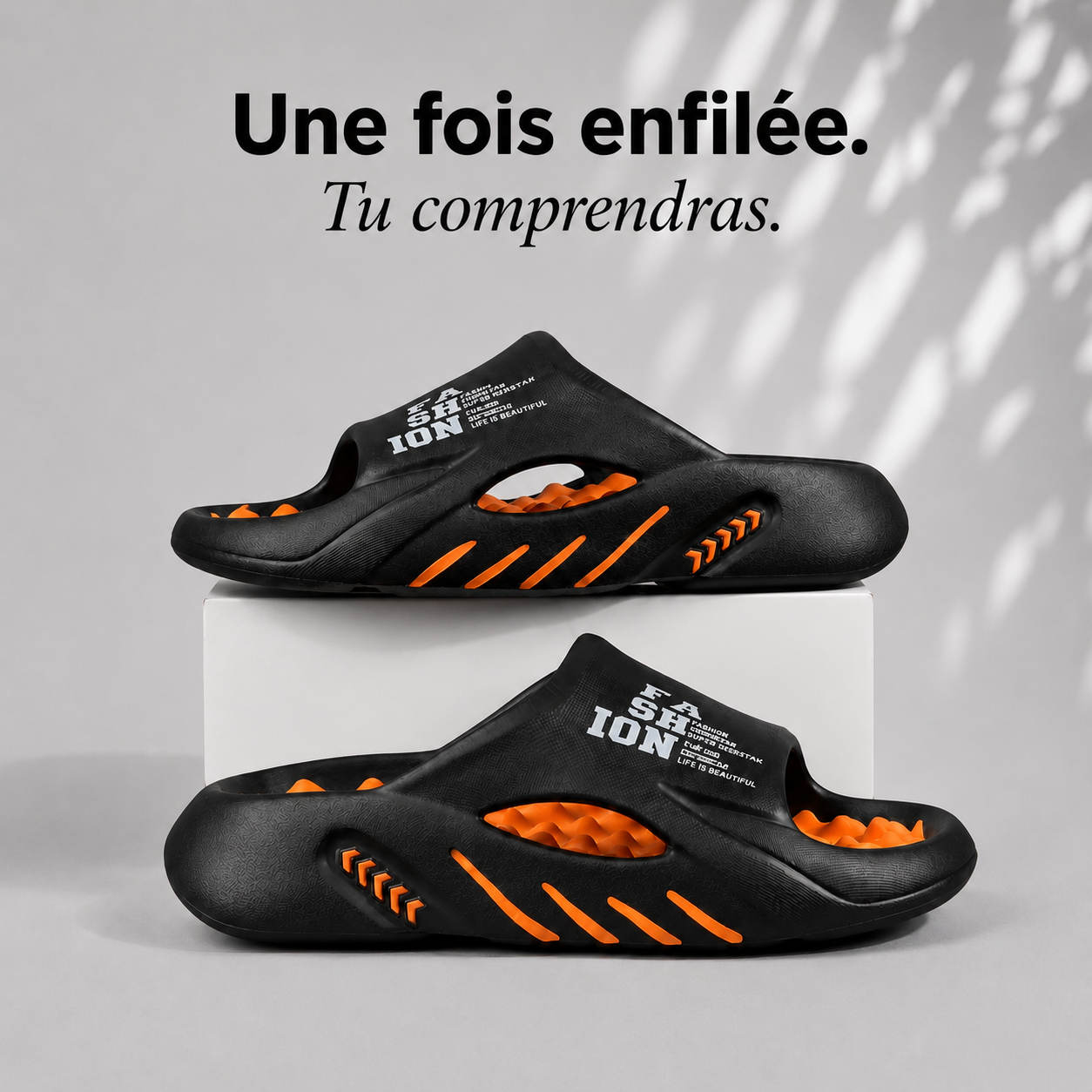 Claquette orthopédique à mémoire de forme + semelle massante Melsy