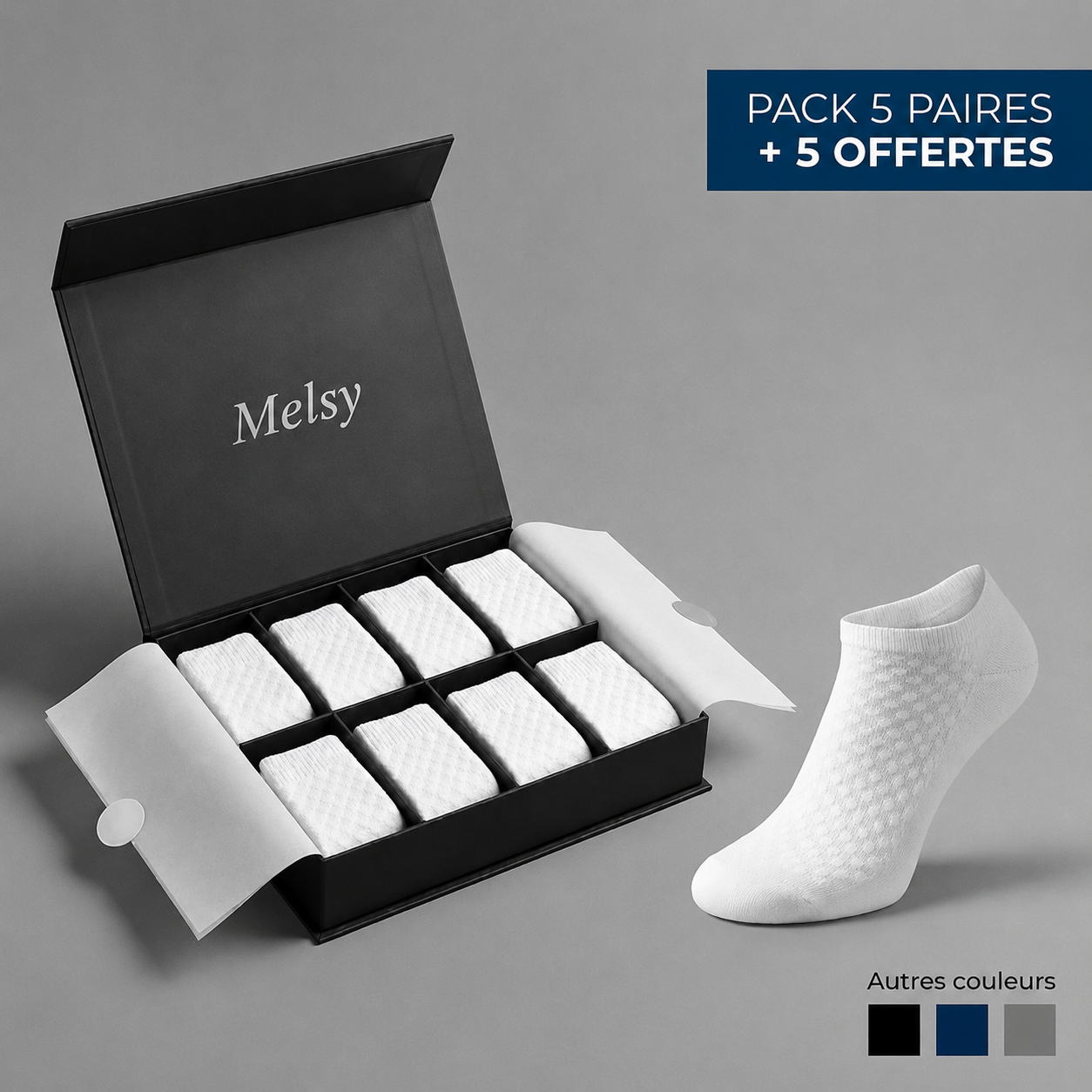 CHAUSSETTES MELSY EN FIBRE DE BAMBOU PREMIUM