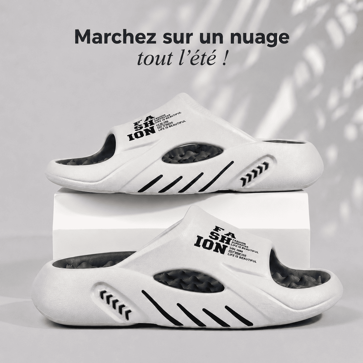 Claquette orthopédique à mémoire de forme + semelle massante Melsy