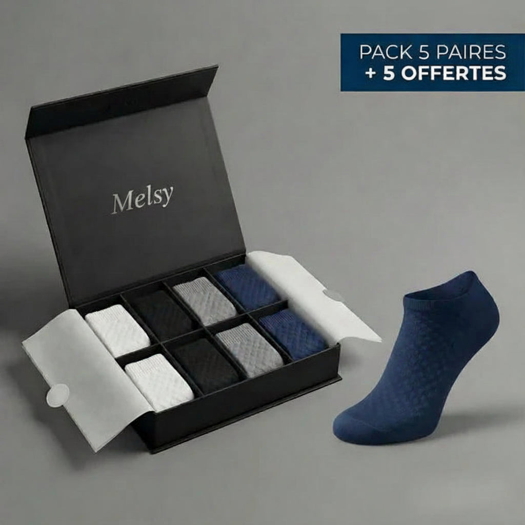 CHAUSSETTES MELSY EN FIBRE DE BAMBOU PREMIUM