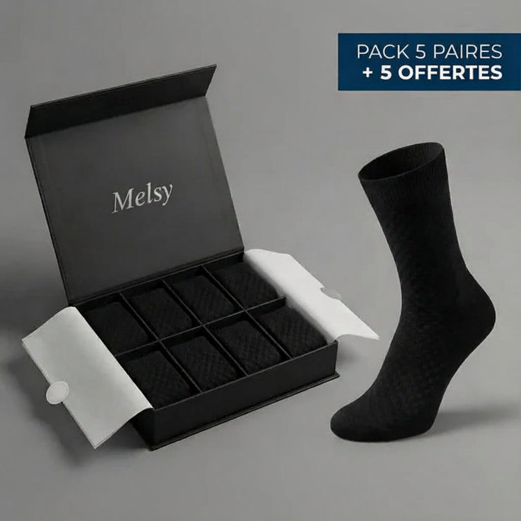 CHAUSSETTES MELSY EN FIBRE DE BAMBOU PREMIUM